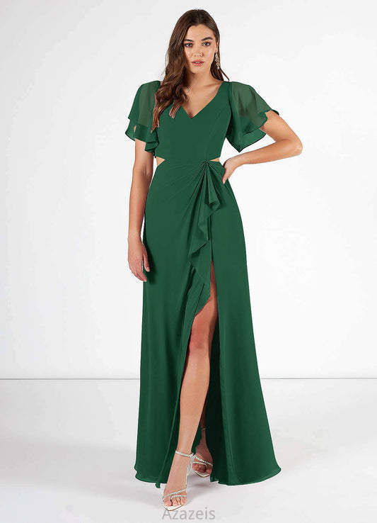 Rayna Natural Waist Floor Length Sleeveless A-Line/Princess Scoop Bridesmaid Dresses