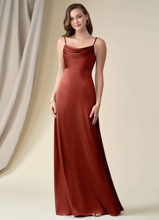 Patsy Natural Waist A-Line/Princess High Low Halter Sleeveless Bridesmaid Dresses