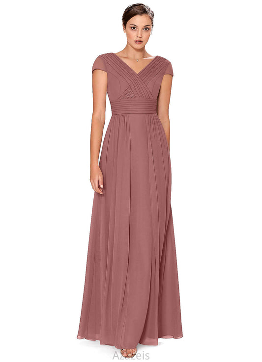 Reagan Spaghetti Staps Natural Waist Trumpet/Mermaid Sweep-Brush Train Spandex Sleeveless Bridesmaid Dresses