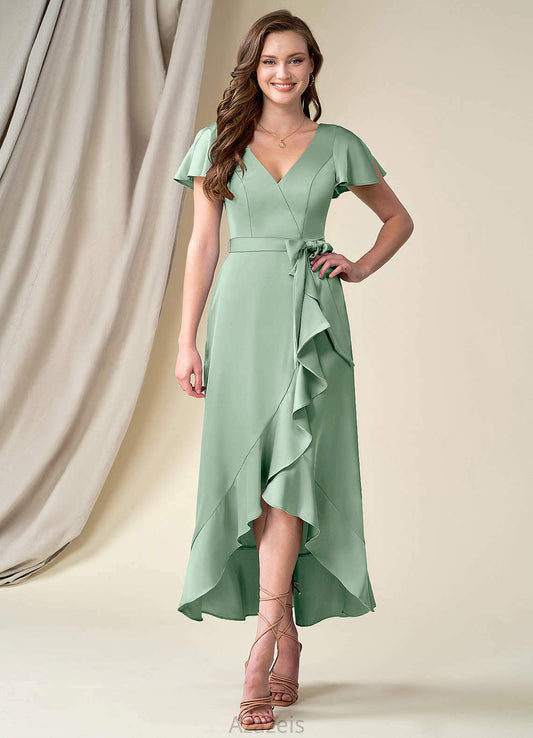 Karen Natural Waist Sleeveless Scoop Floor Length A-Line/Princess Bridesmaid Dresses