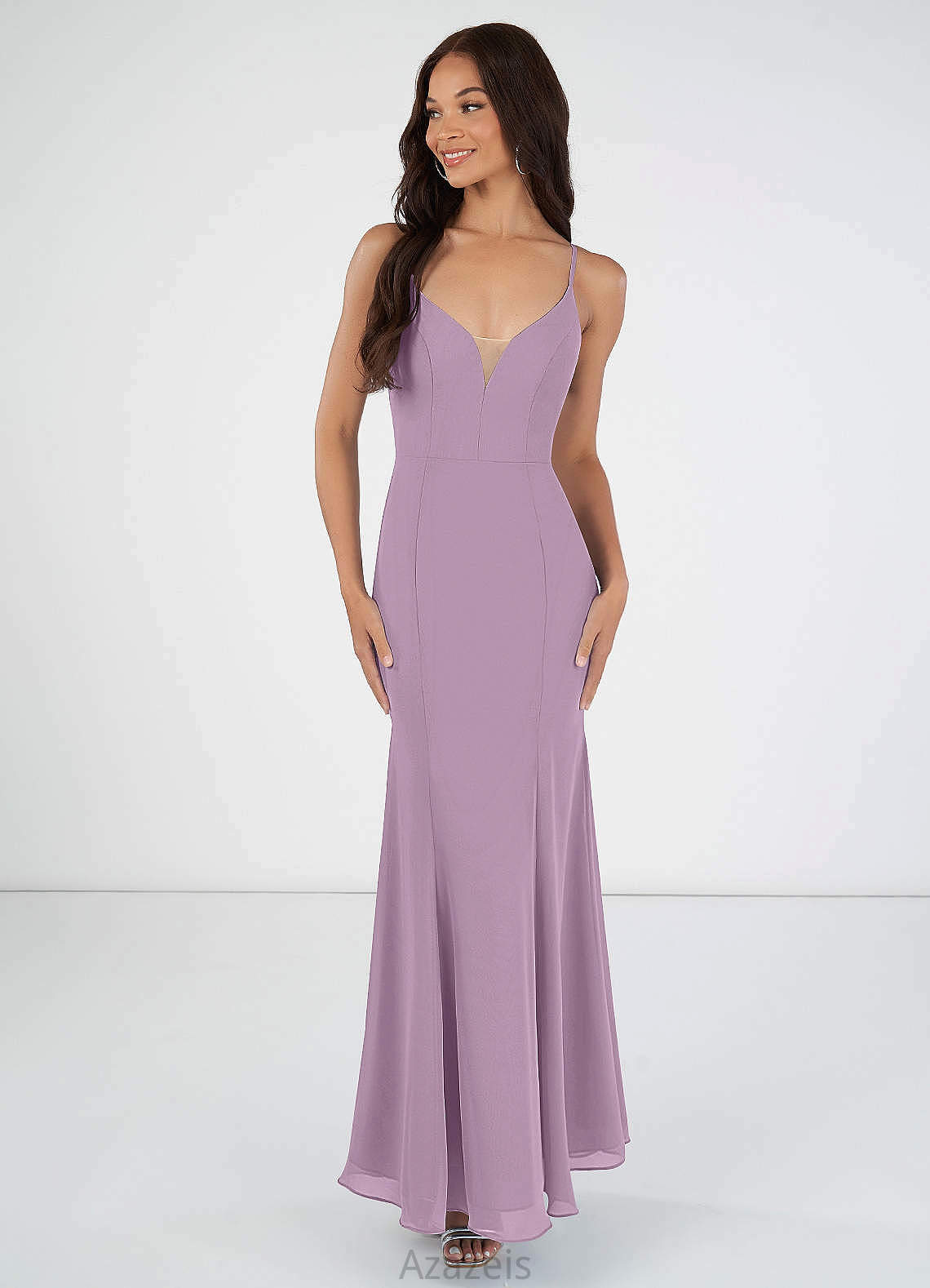 Jayla A-Line/Princess Floor Length Natural Waist Sleeveless Scoop Bridesmaid Dresses