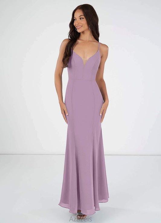 Jayla A-Line/Princess Floor Length Natural Waist Sleeveless Scoop Bridesmaid Dresses