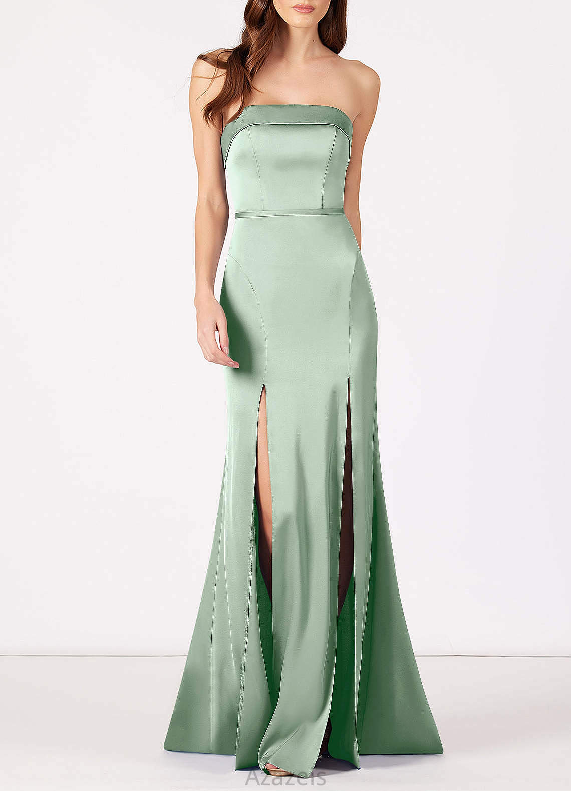 Camila Floor Length One Shoulder Sleeveless Natural Waist A-Line/Princess Bridesmaid Dresses