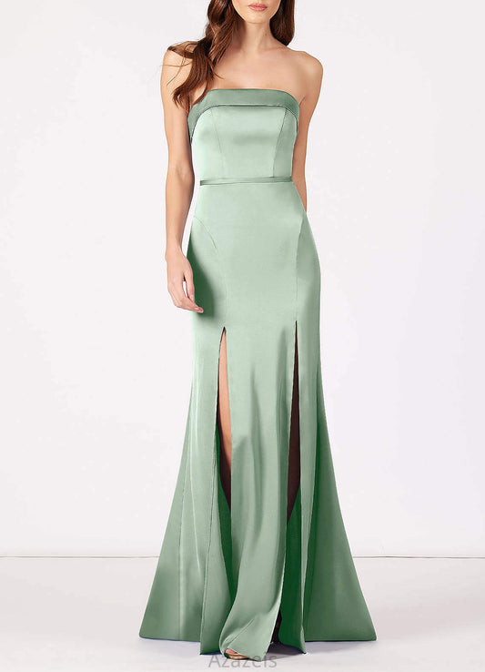 Camila Floor Length One Shoulder Sleeveless Natural Waist A-Line/Princess Bridesmaid Dresses