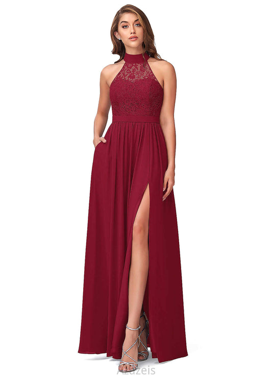 Paityn A-Line/Princess High Low Natural Waist Scoop Sleeveless Bridesmaid Dresses
