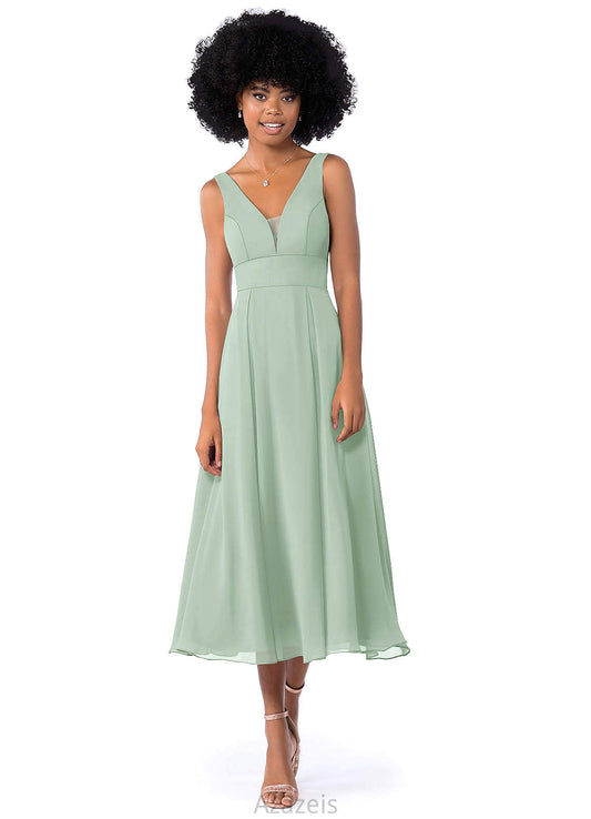 Hailie Floor Length Natural Waist Scoop Sleeveless A-Line/Princess Bridesmaid Dresses