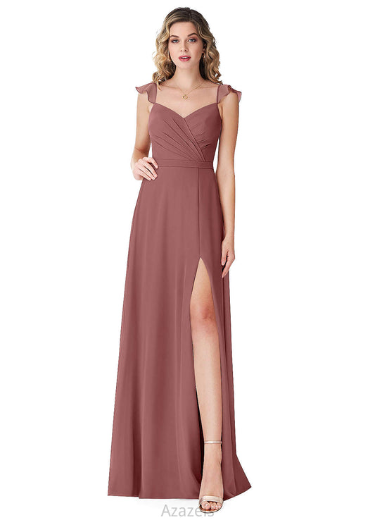 Ashlyn Floor Length Natural Waist A-Line/Princess Sleeveless V-Neck Bridesmaid Dresses