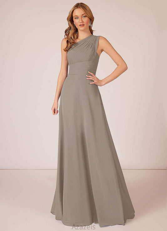 Sienna Natural Waist Sleeveless A-Line/Princess Floor Length V-Neck Bridesmaid Dresses