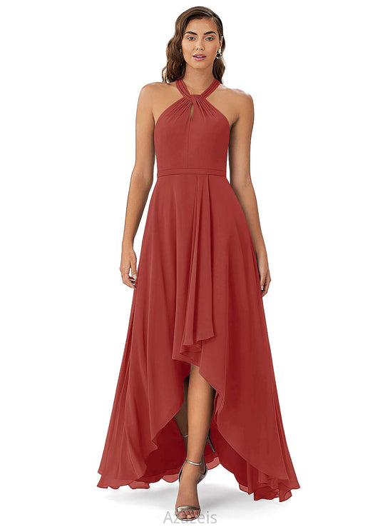 Selina Trumpet/Mermaid Floor Length Spaghetti Staps Sleeveless Natural Waist Bridesmaid Dresses