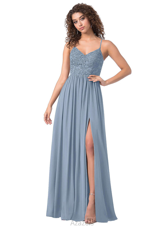 Tara V-Neck A-Line/Princess Floor Length Natural Waist Sleeveless Bridesmaid Dresses