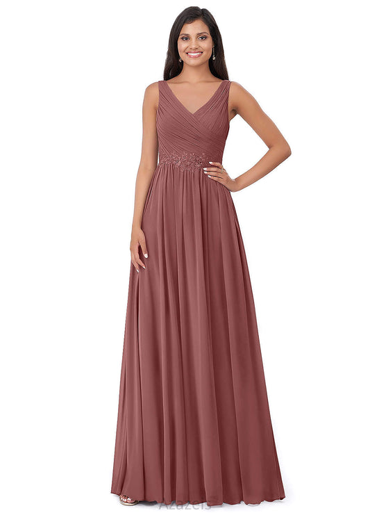 Jocelynn Sheath/Column Straps Floor Length Natural Waist Sleeveless Bridesmaid Dresses