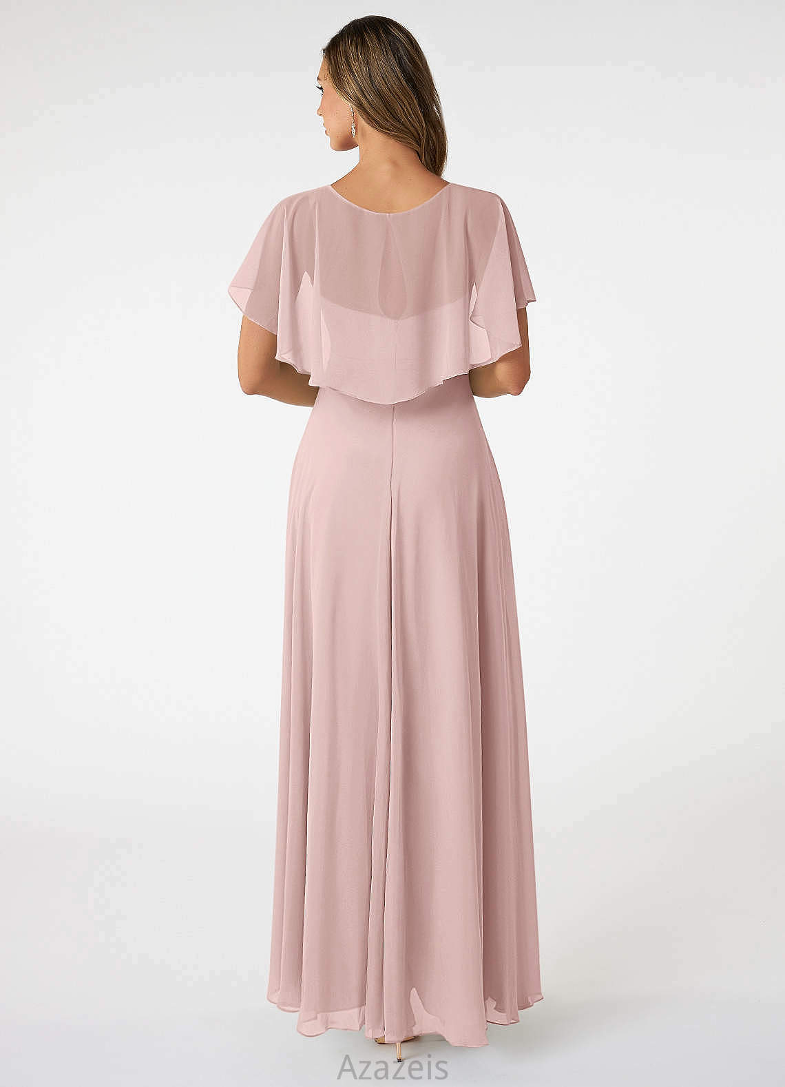 Aniyah Sleeveless A-Line/Princess Empire Waist Straps Floor Length Bridesmaid Dresses