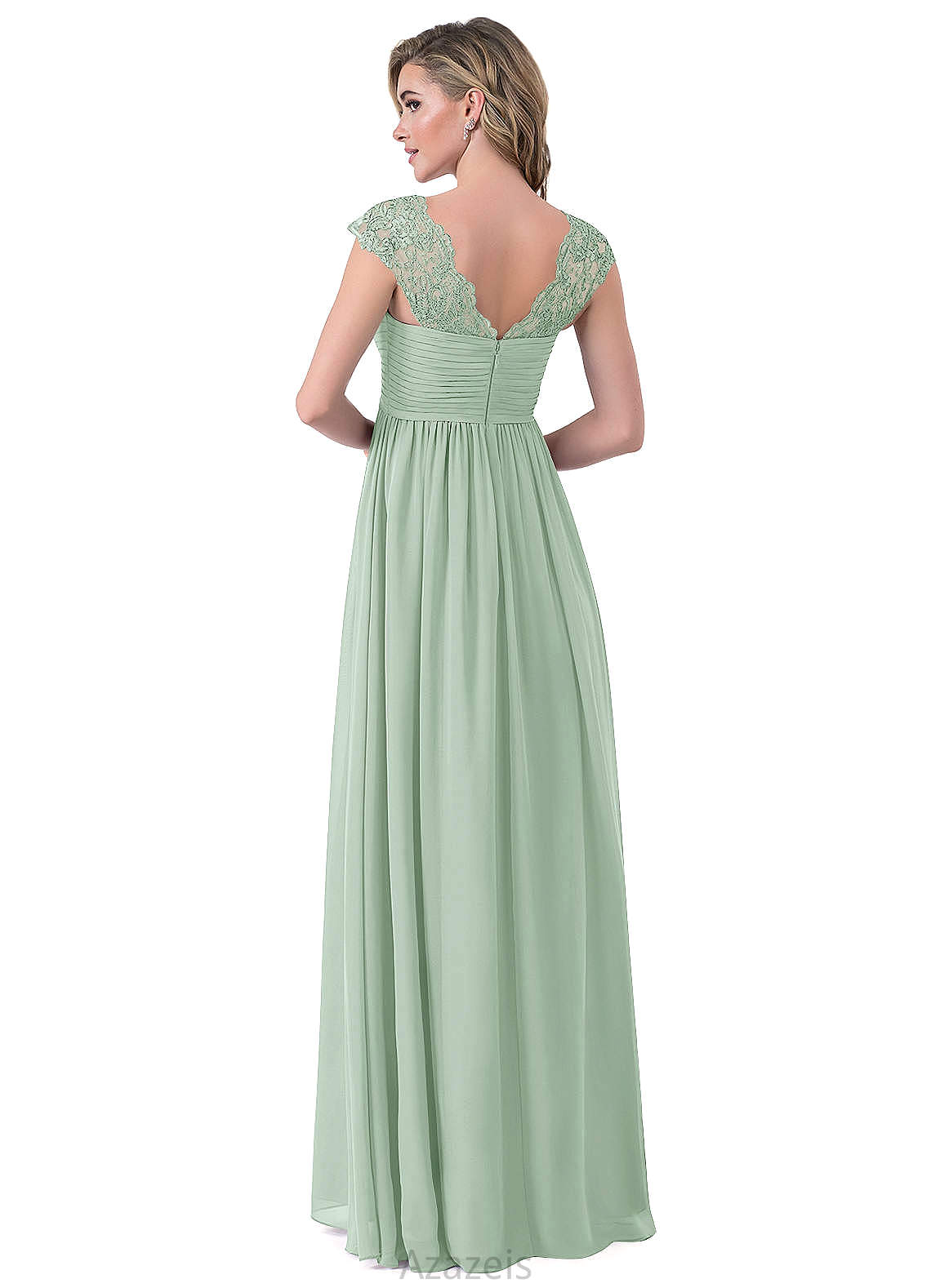 Averie Sleeveless Scoop Natural Waist Floor Length A-Line/Princess Bridesmaid Dresses