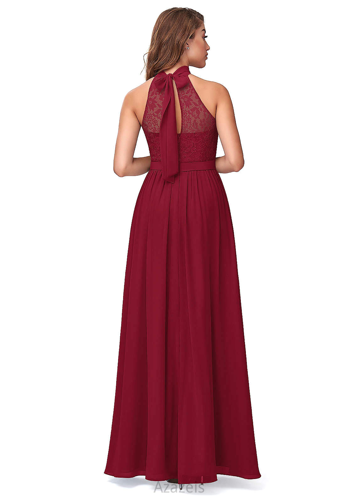 Paityn A-Line/Princess High Low Natural Waist Scoop Sleeveless Bridesmaid Dresses