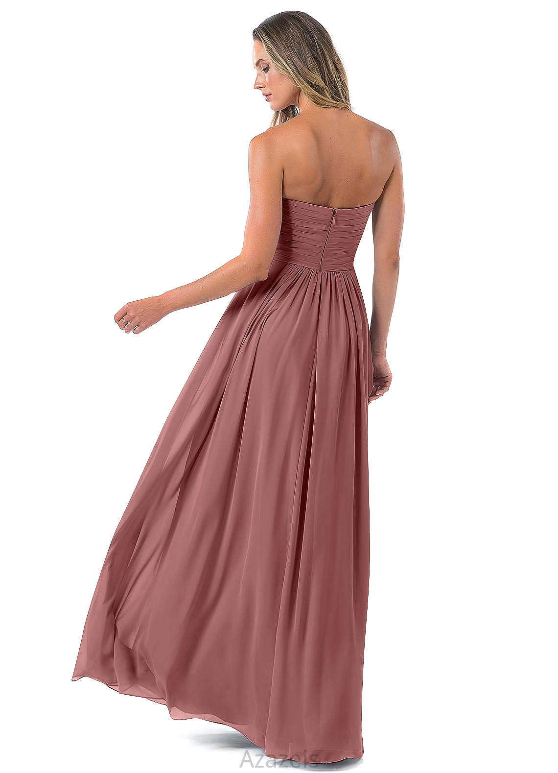 Elena Natural Waist Floor Length Spaghetti Staps A-Line/Princess Sleeveless Bridesmaid Dresses