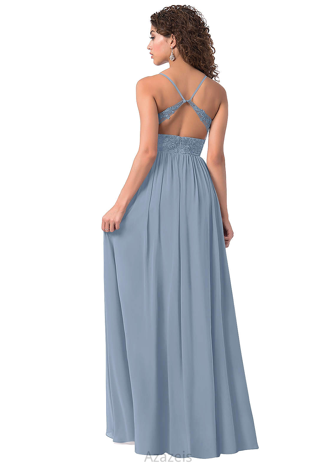 Tara V-Neck A-Line/Princess Floor Length Natural Waist Sleeveless Bridesmaid Dresses