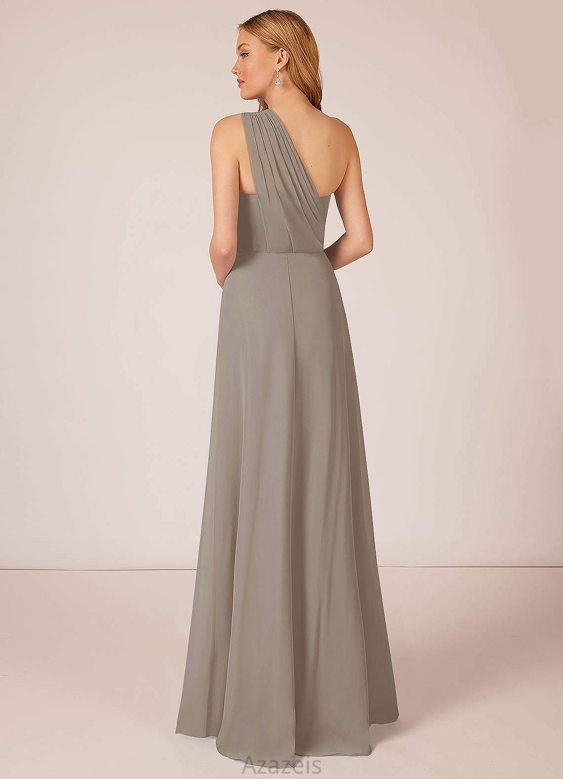 Sienna Natural Waist Sleeveless A-Line/Princess Floor Length V-Neck Bridesmaid Dresses