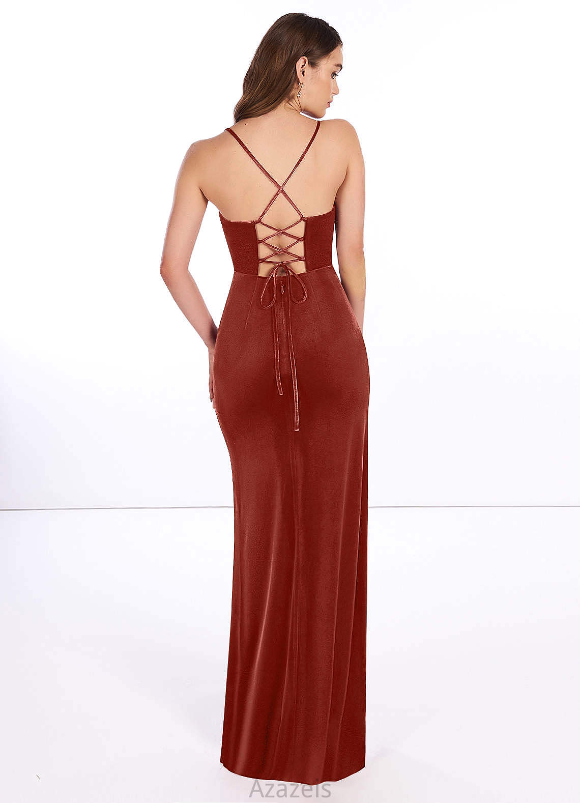Tabitha Floor Length Straps Spandex Natural Waist Trumpet/Mermaid Sleeveless Bridesmaid Dresses