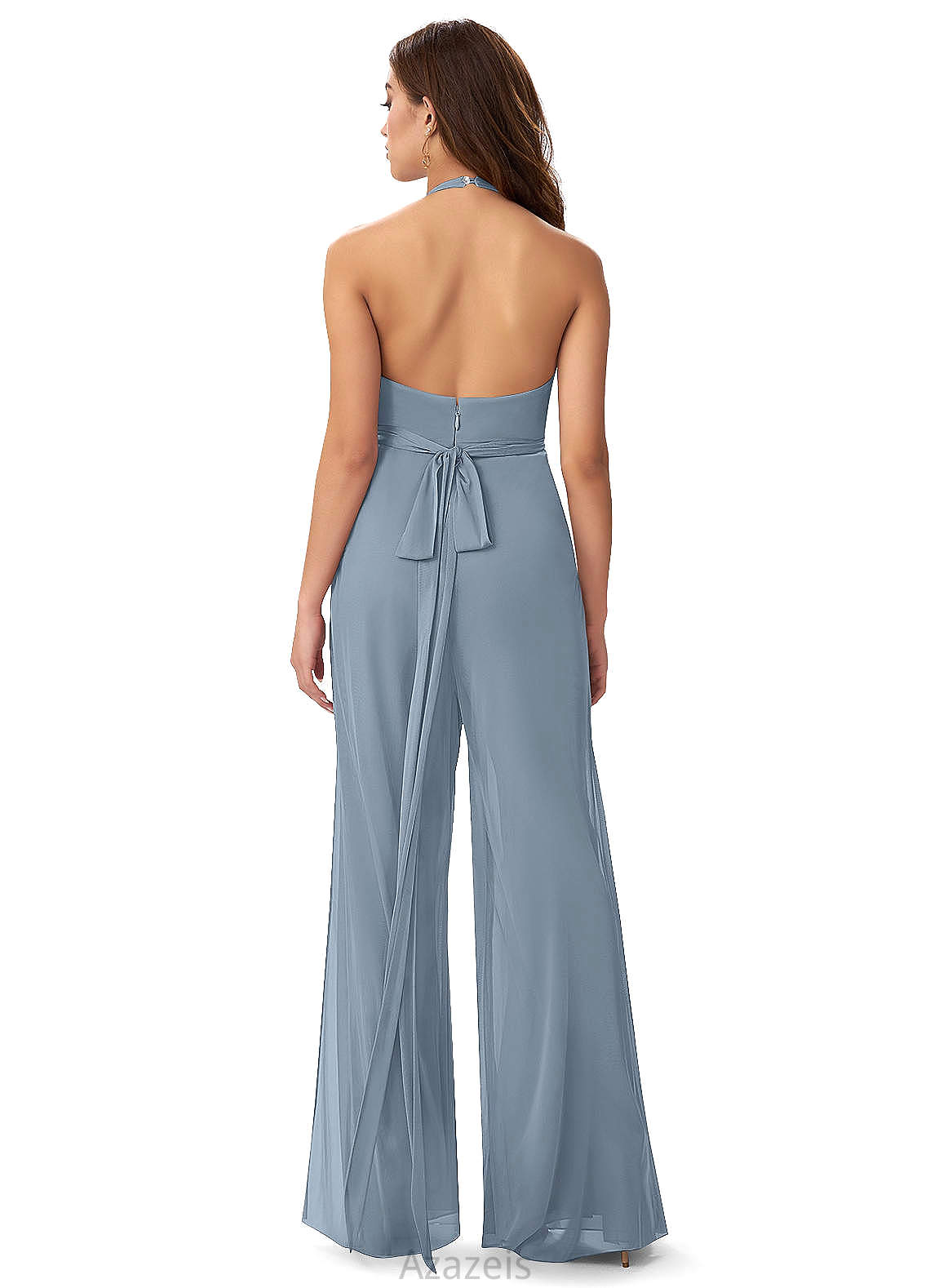 April Floor Length Natural Waist Sleeveless Scoop A-Line/Princess Bridesmaid Dresses
