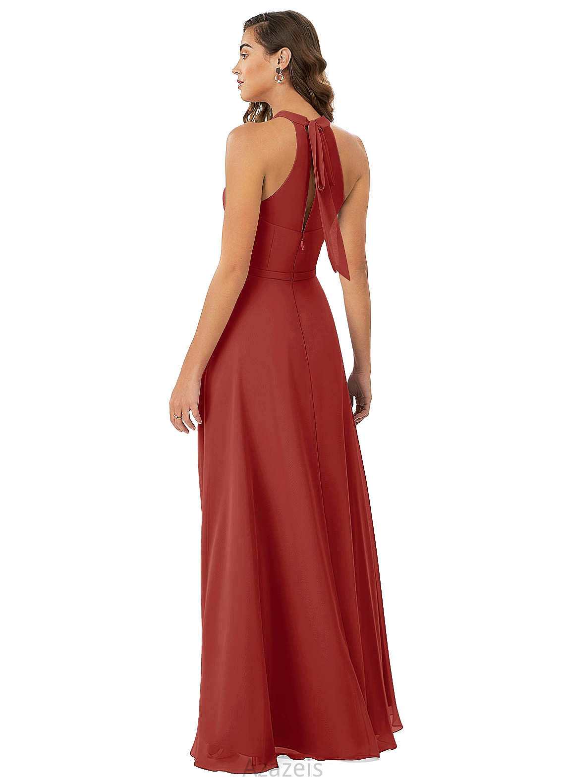 Selina Trumpet/Mermaid Floor Length Spaghetti Staps Sleeveless Natural Waist Bridesmaid Dresses