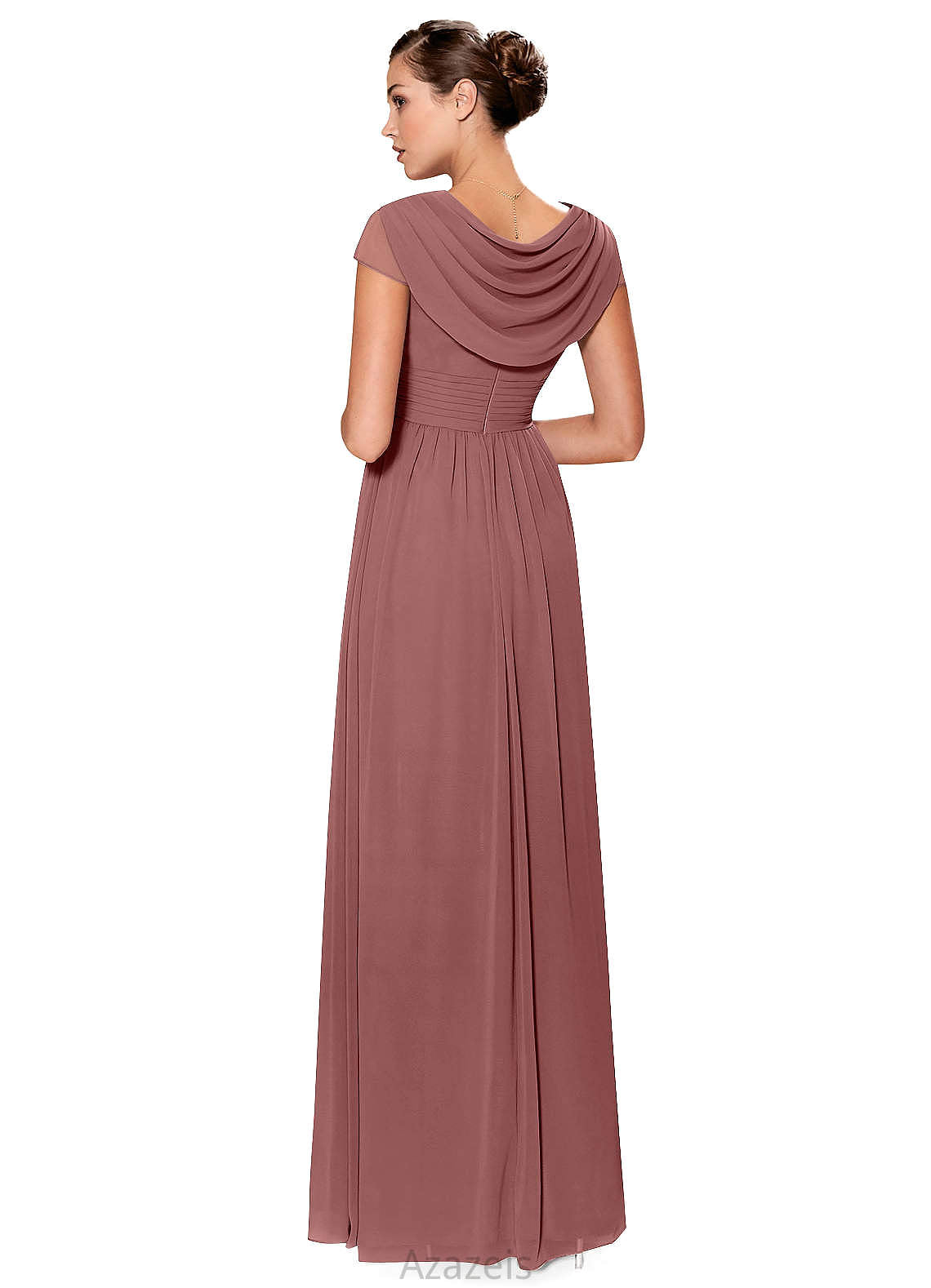 Reagan Spaghetti Staps Natural Waist Trumpet/Mermaid Sweep-Brush Train Spandex Sleeveless Bridesmaid Dresses