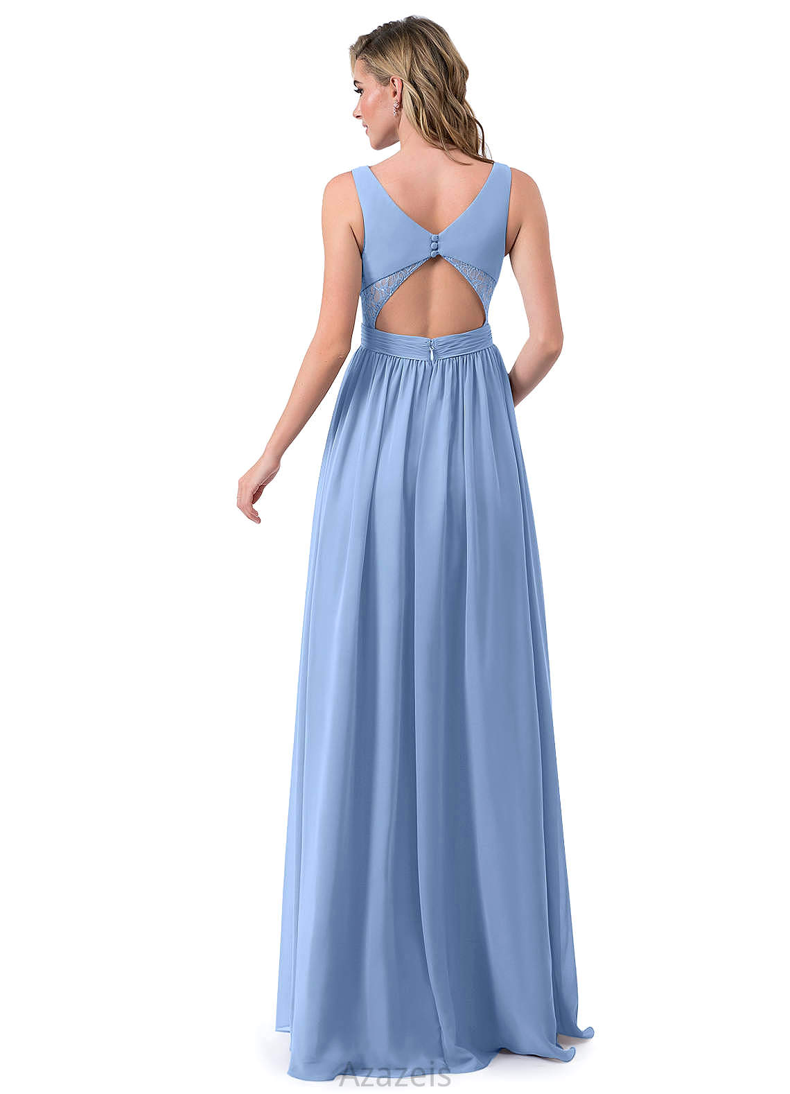 Jada A-Line/Princess Floor Length Sleeveless Spaghetti Staps Natural Waist Bridesmaid Dresses