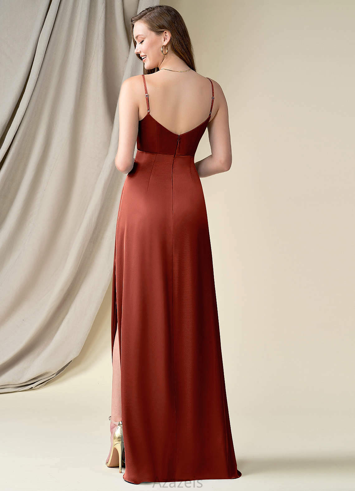 Patsy Natural Waist A-Line/Princess High Low Halter Sleeveless Bridesmaid Dresses