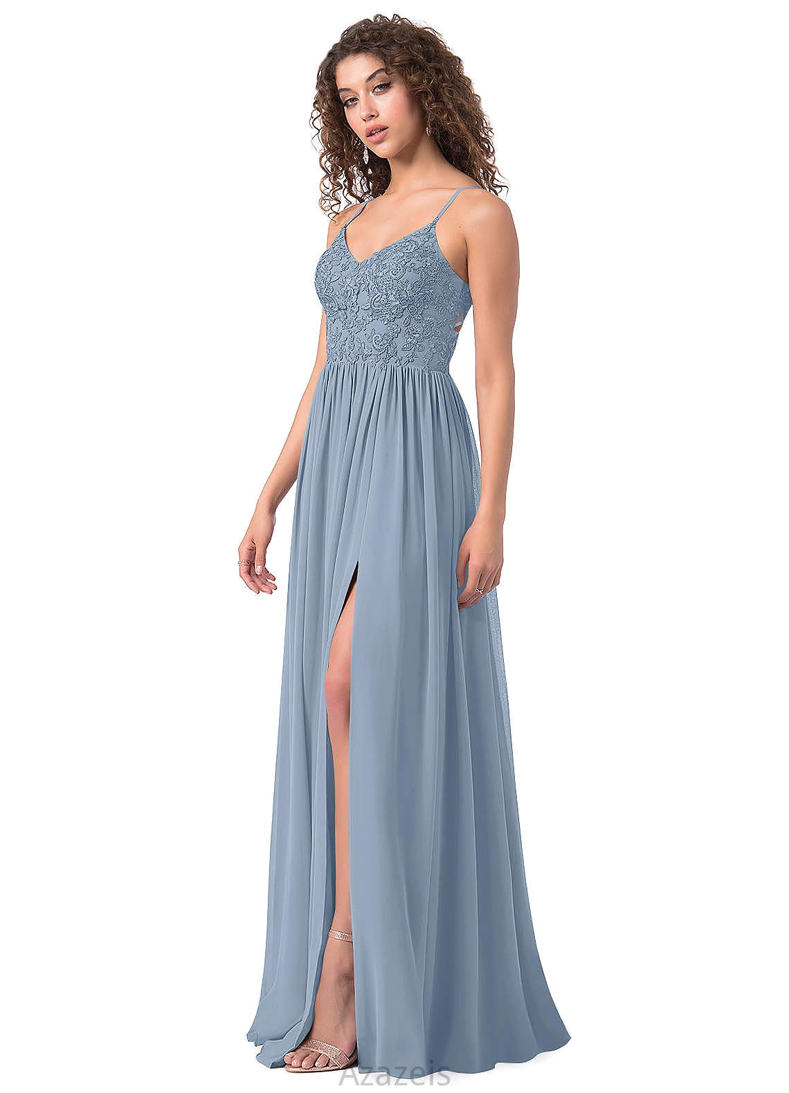 Tara V-Neck A-Line/Princess Floor Length Natural Waist Sleeveless Bridesmaid Dresses