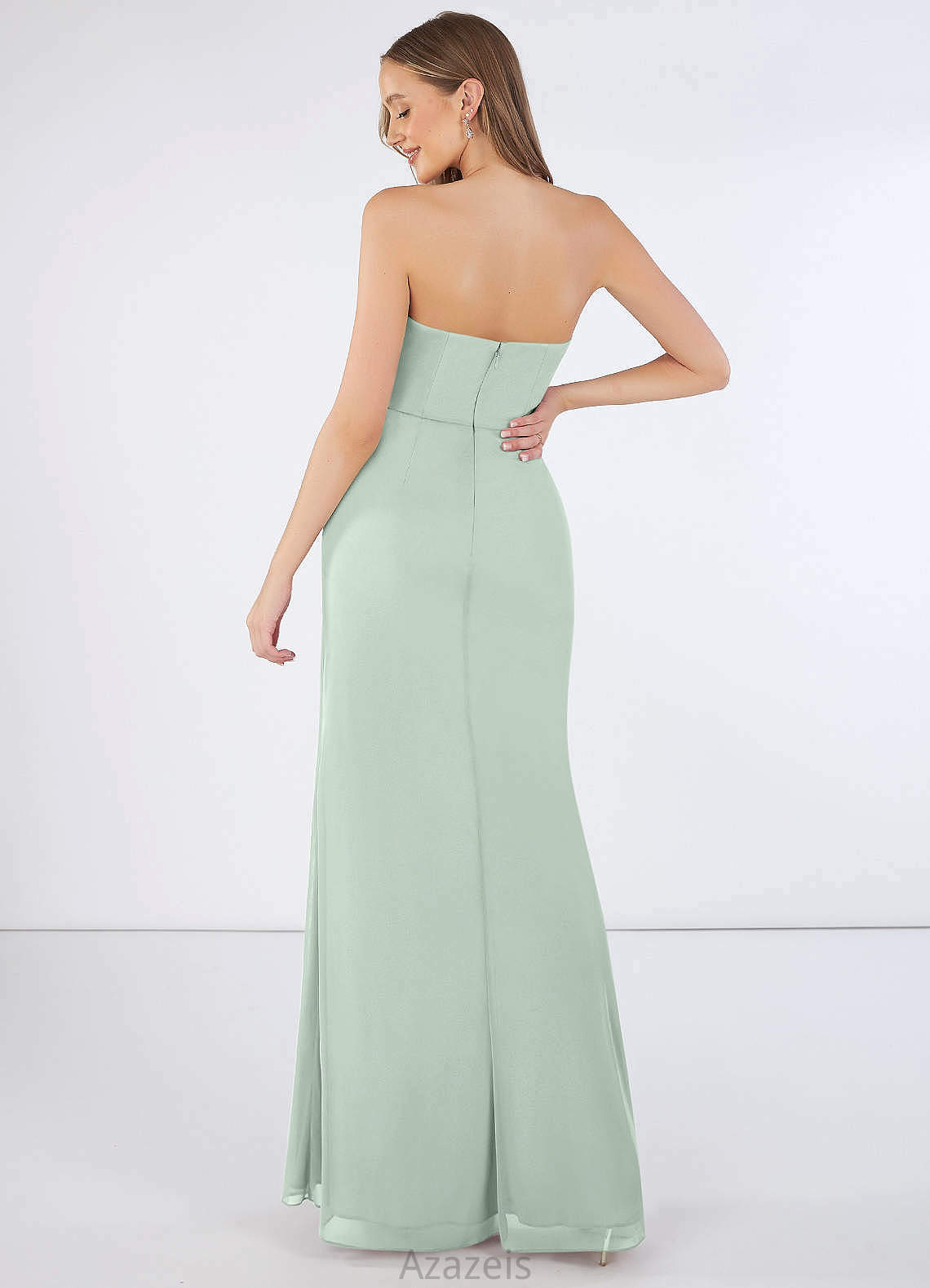 Belinda Scoop Sleeveless Natural Waist Floor Length A-Line/Princess Bridesmaid Dresses