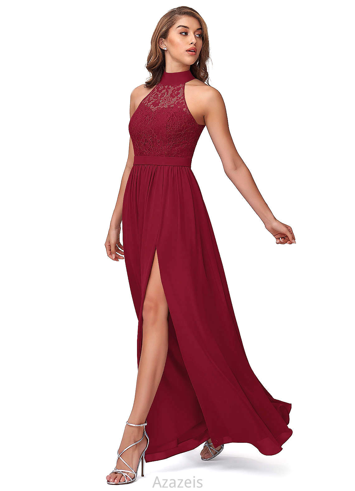 Paityn A-Line/Princess High Low Natural Waist Scoop Sleeveless Bridesmaid Dresses