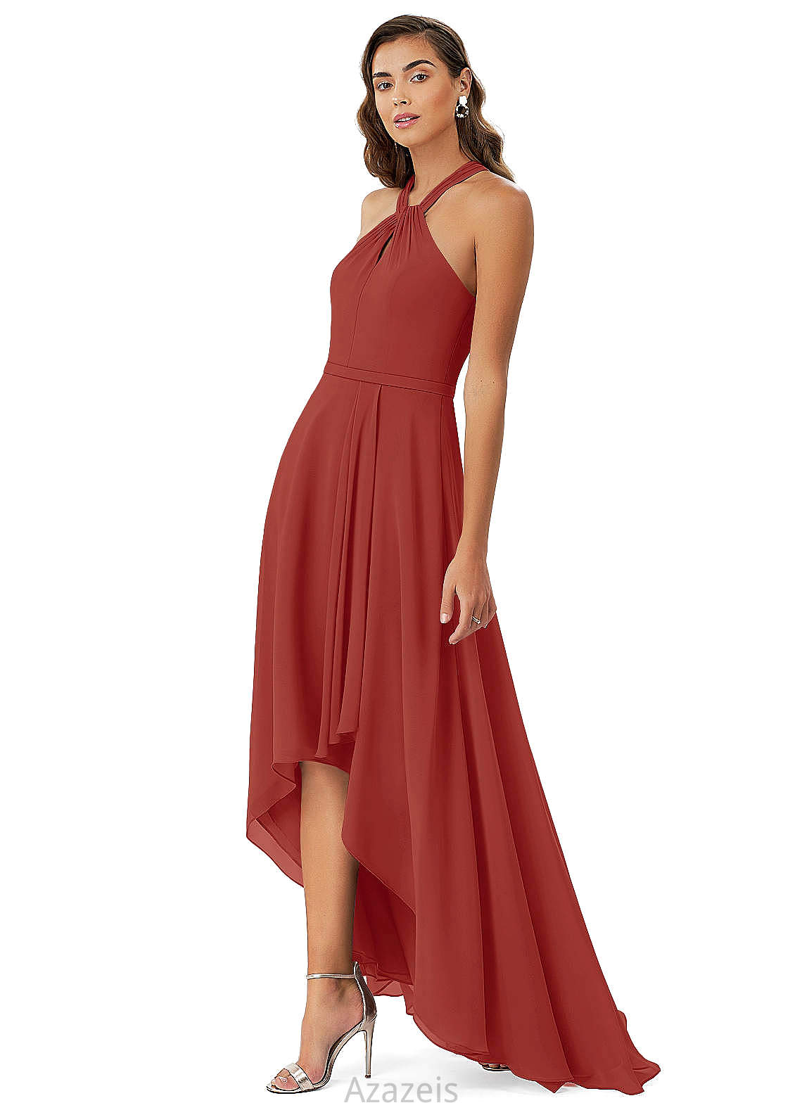 Selina Trumpet/Mermaid Floor Length Spaghetti Staps Sleeveless Natural Waist Bridesmaid Dresses