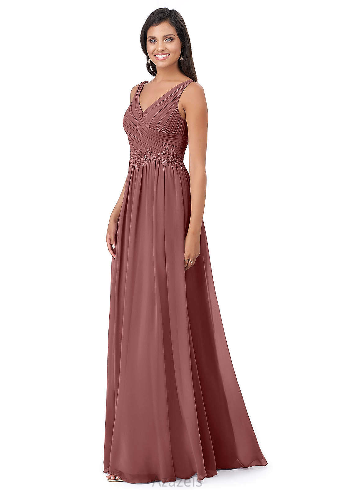 Jocelynn Sheath/Column Straps Floor Length Natural Waist Sleeveless Bridesmaid Dresses