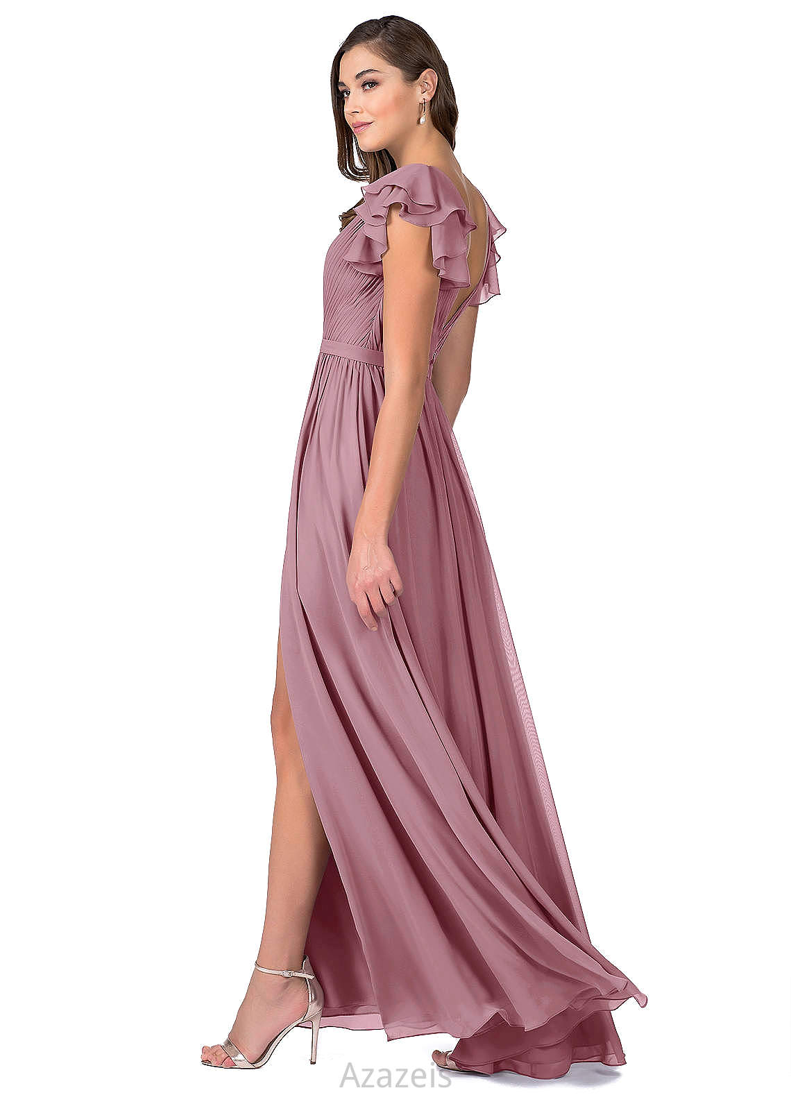 Danna Natural Waist Scoop Sleeveless Trumpet/Mermaid Floor Length Bridesmaid Dresses