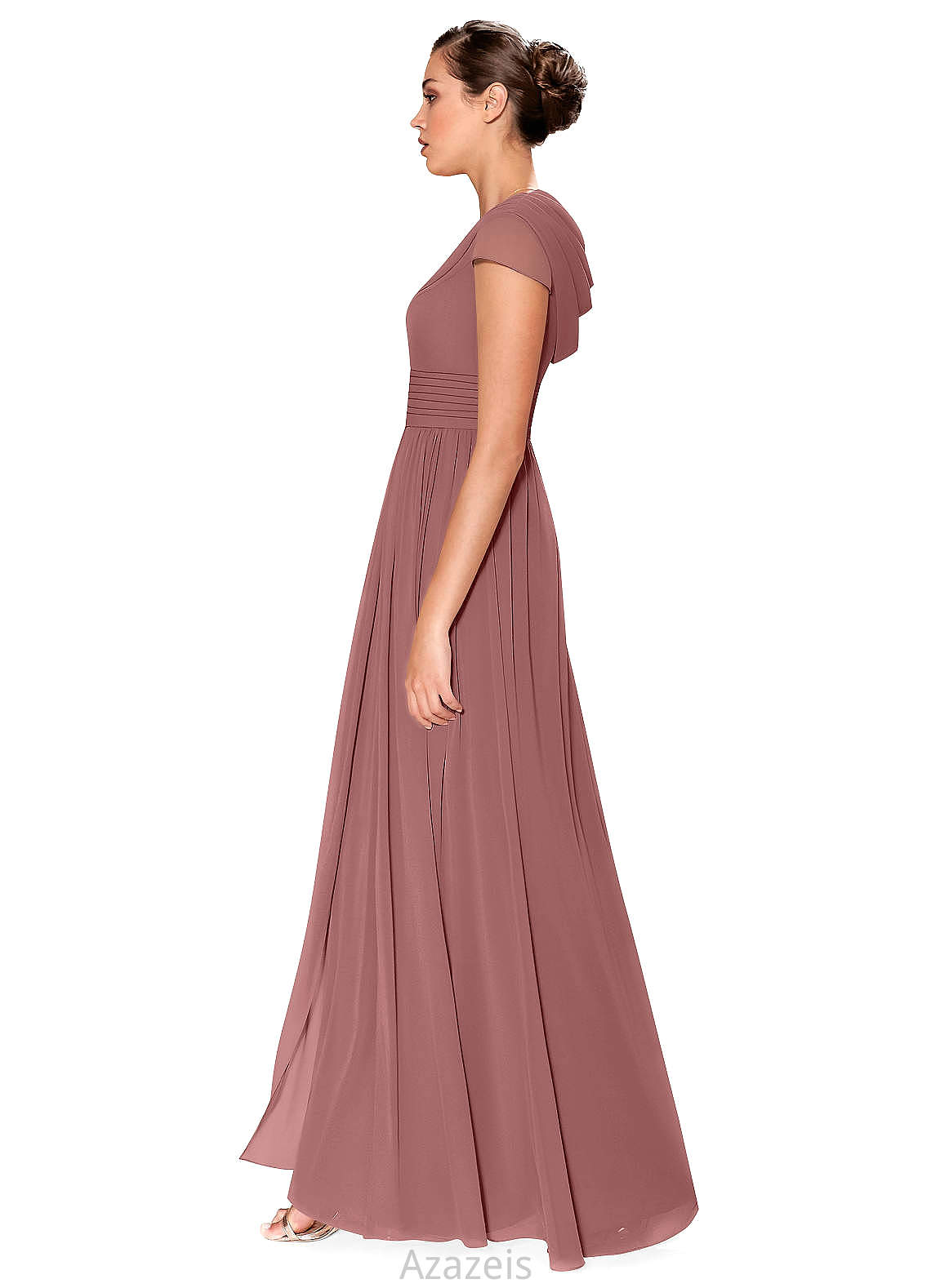 Reagan Spaghetti Staps Natural Waist Trumpet/Mermaid Sweep-Brush Train Spandex Sleeveless Bridesmaid Dresses