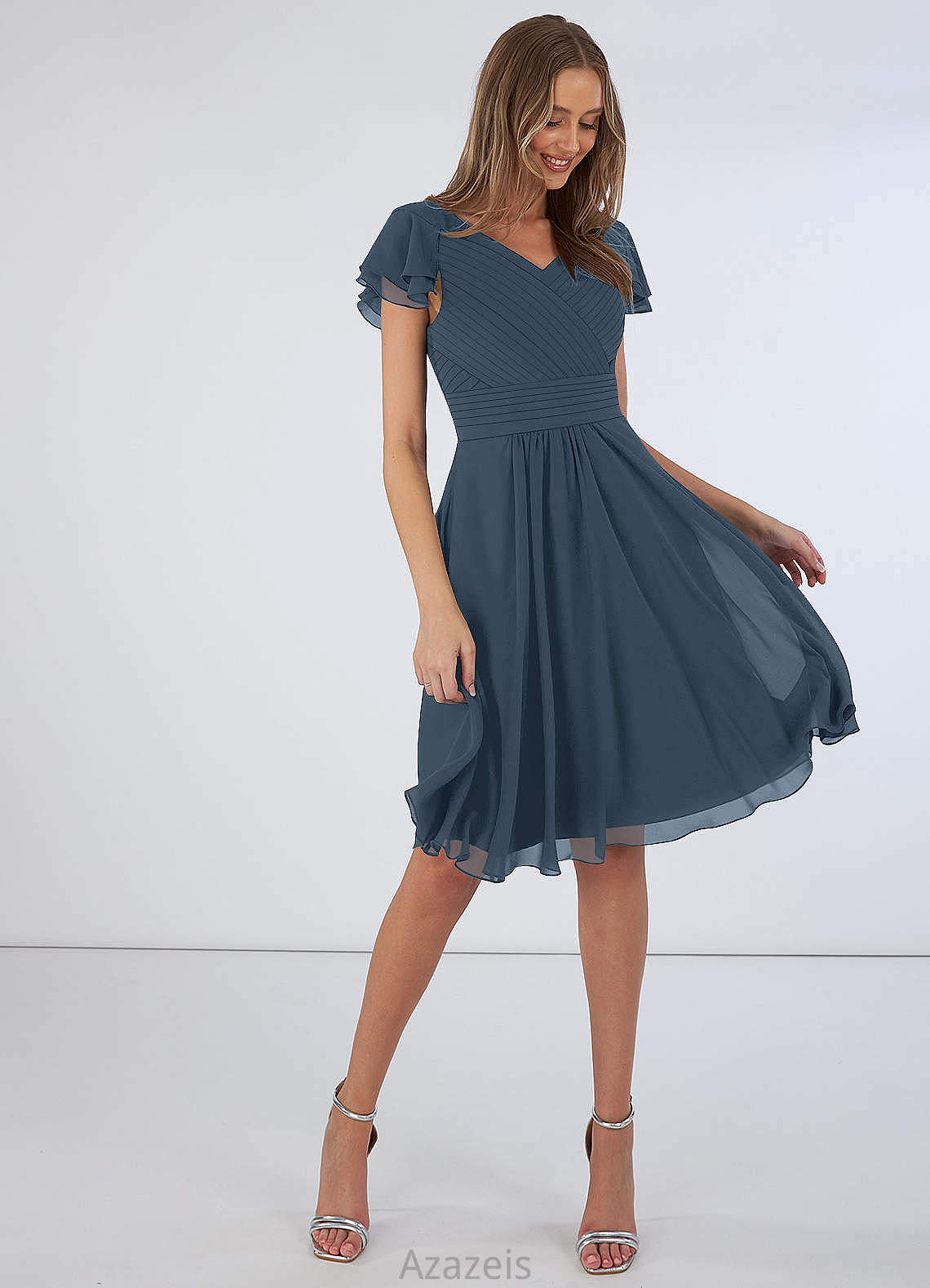 Lorelai V-Neck Floor Length Trumpet/Mermaid Natural Waist Sleeveless Bridesmaid Dresses