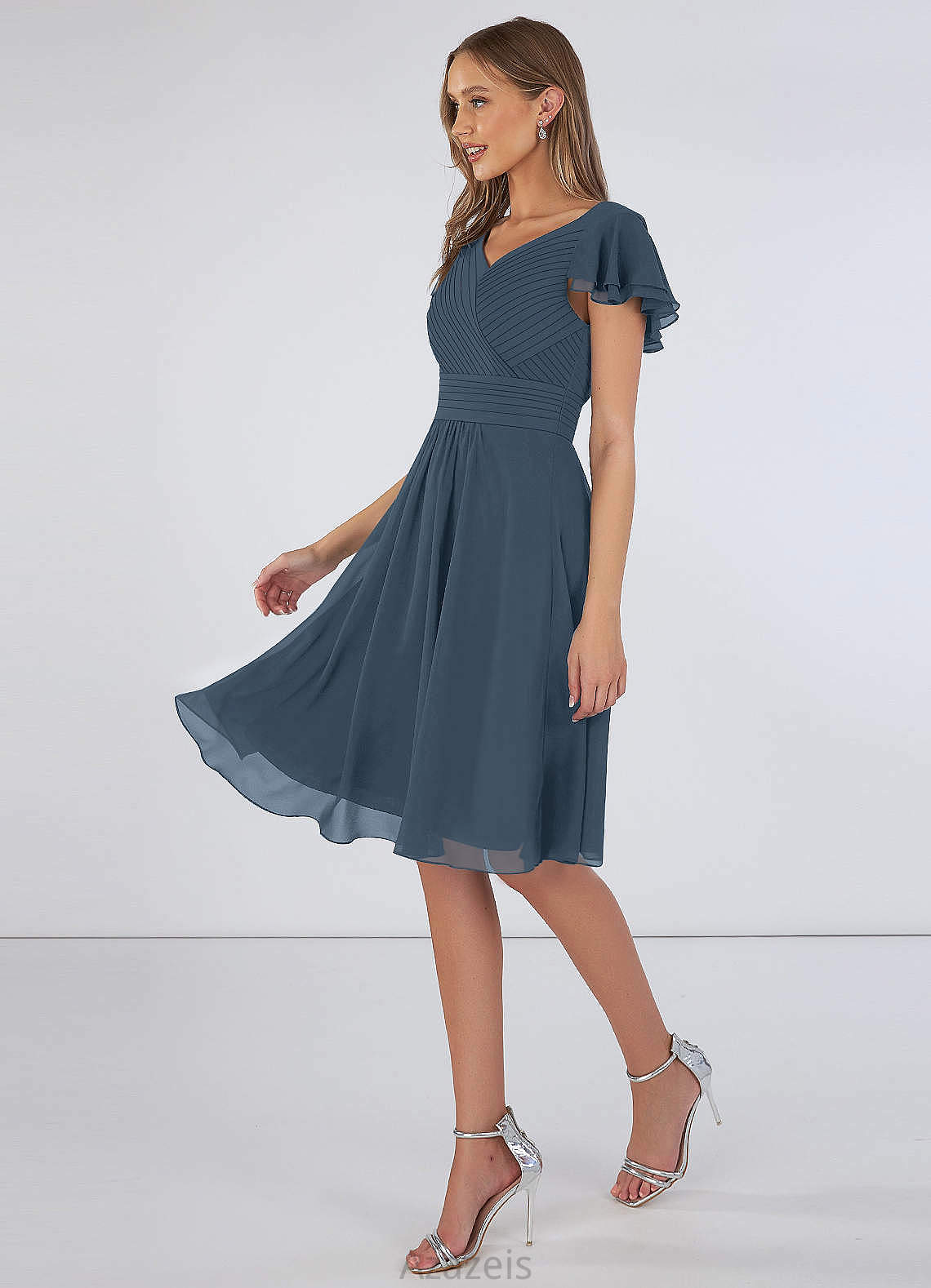 Lorelai V-Neck Floor Length Trumpet/Mermaid Natural Waist Sleeveless Bridesmaid Dresses