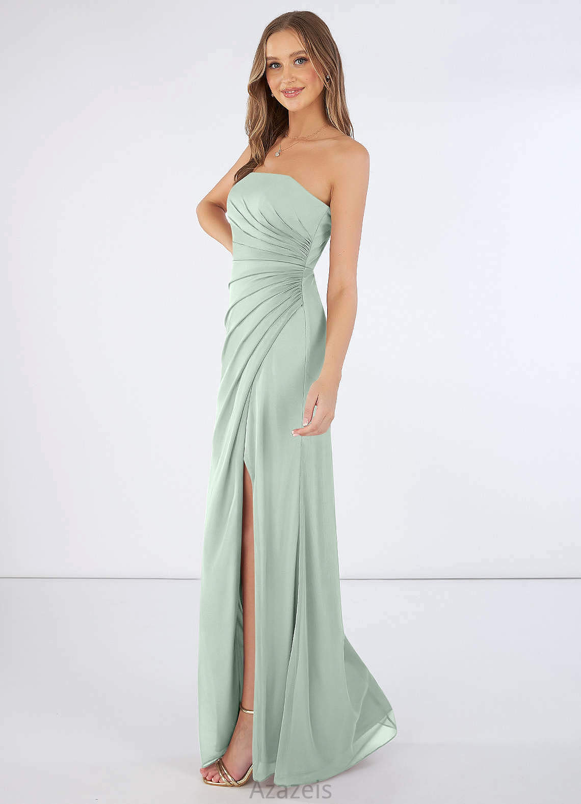 Belinda Scoop Sleeveless Natural Waist Floor Length A-Line/Princess Bridesmaid Dresses