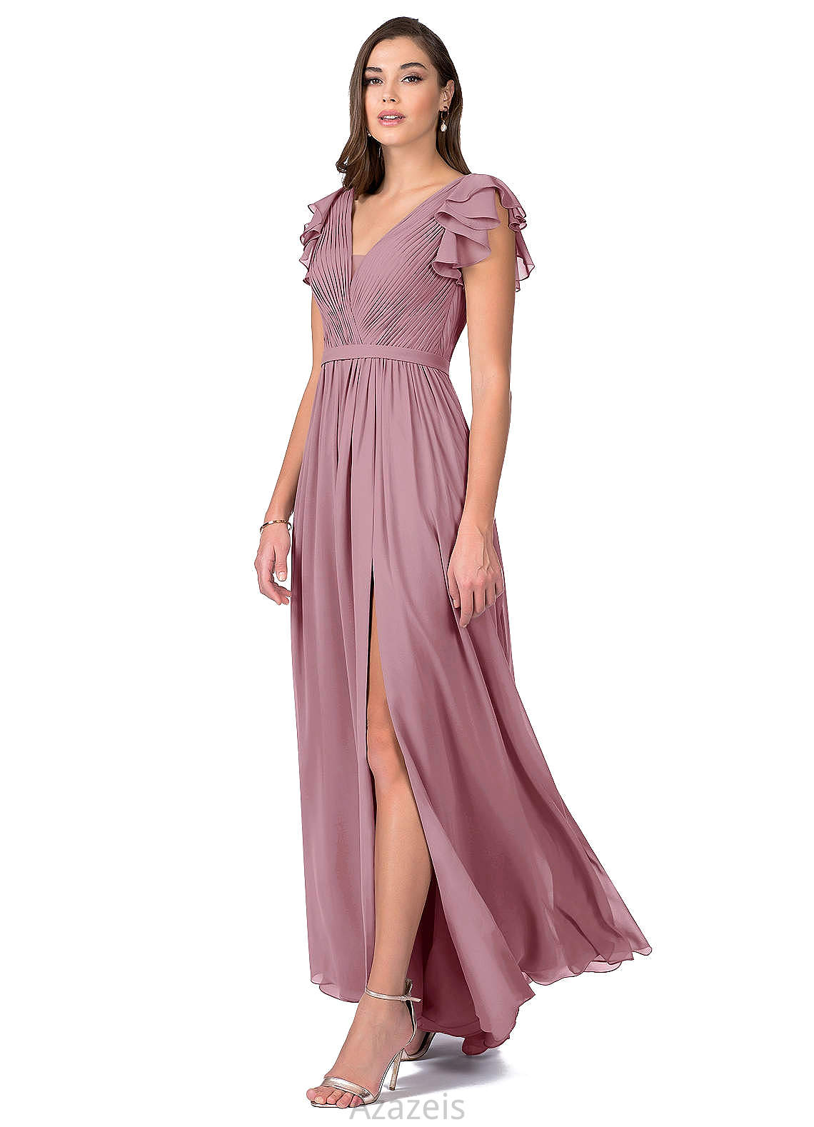 Danna Natural Waist Scoop Sleeveless Trumpet/Mermaid Floor Length Bridesmaid Dresses