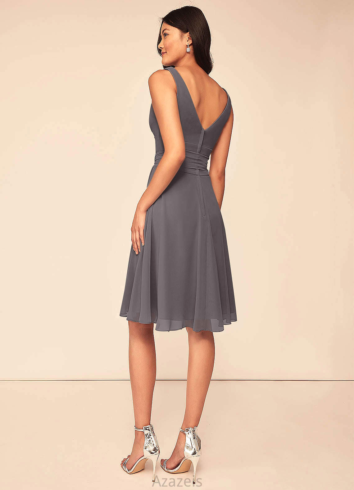 Mariela Floor Length Short Sleeves Empire Waist A-Line/Princess Bridesmaid Dresses