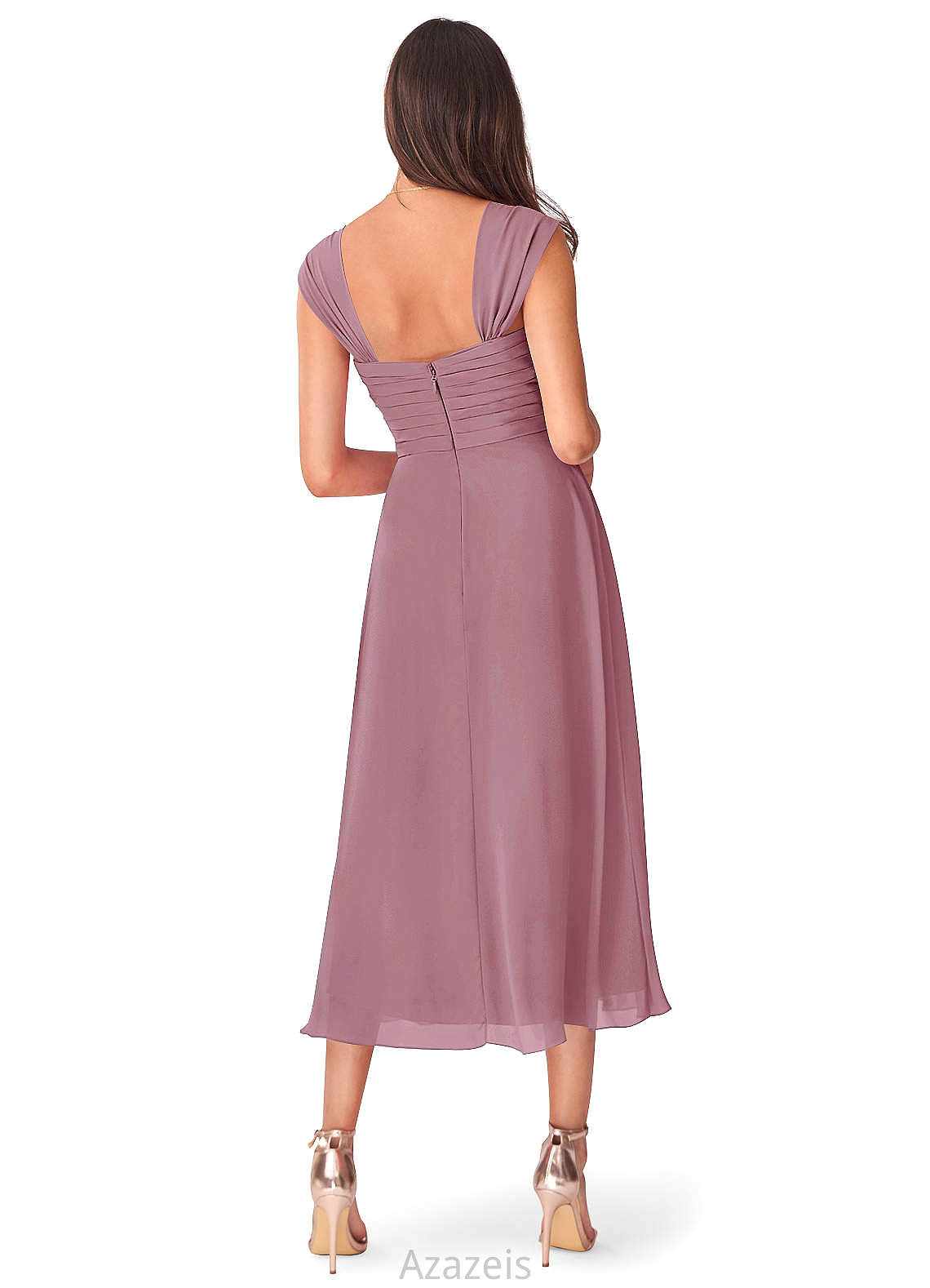 Faith Straps Natural Waist A-Line/Princess Sleeveless Floor Length Bridesmaid Dresses