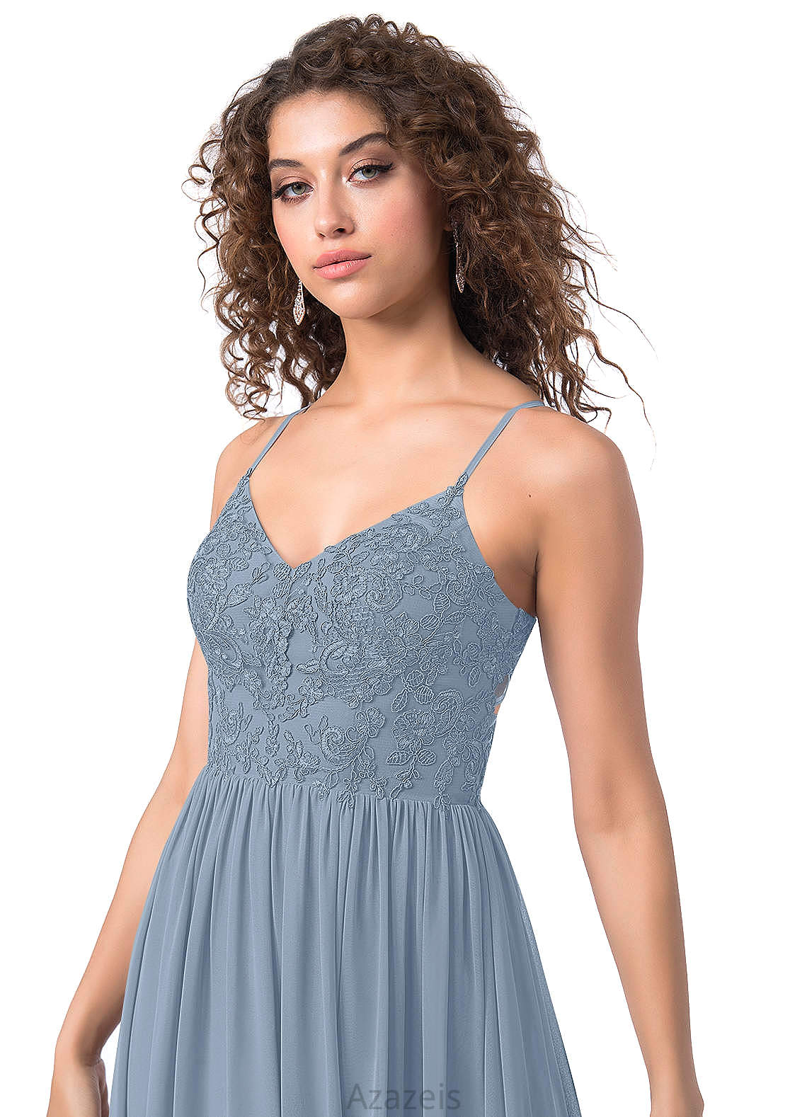 Tara V-Neck A-Line/Princess Floor Length Natural Waist Sleeveless Bridesmaid Dresses