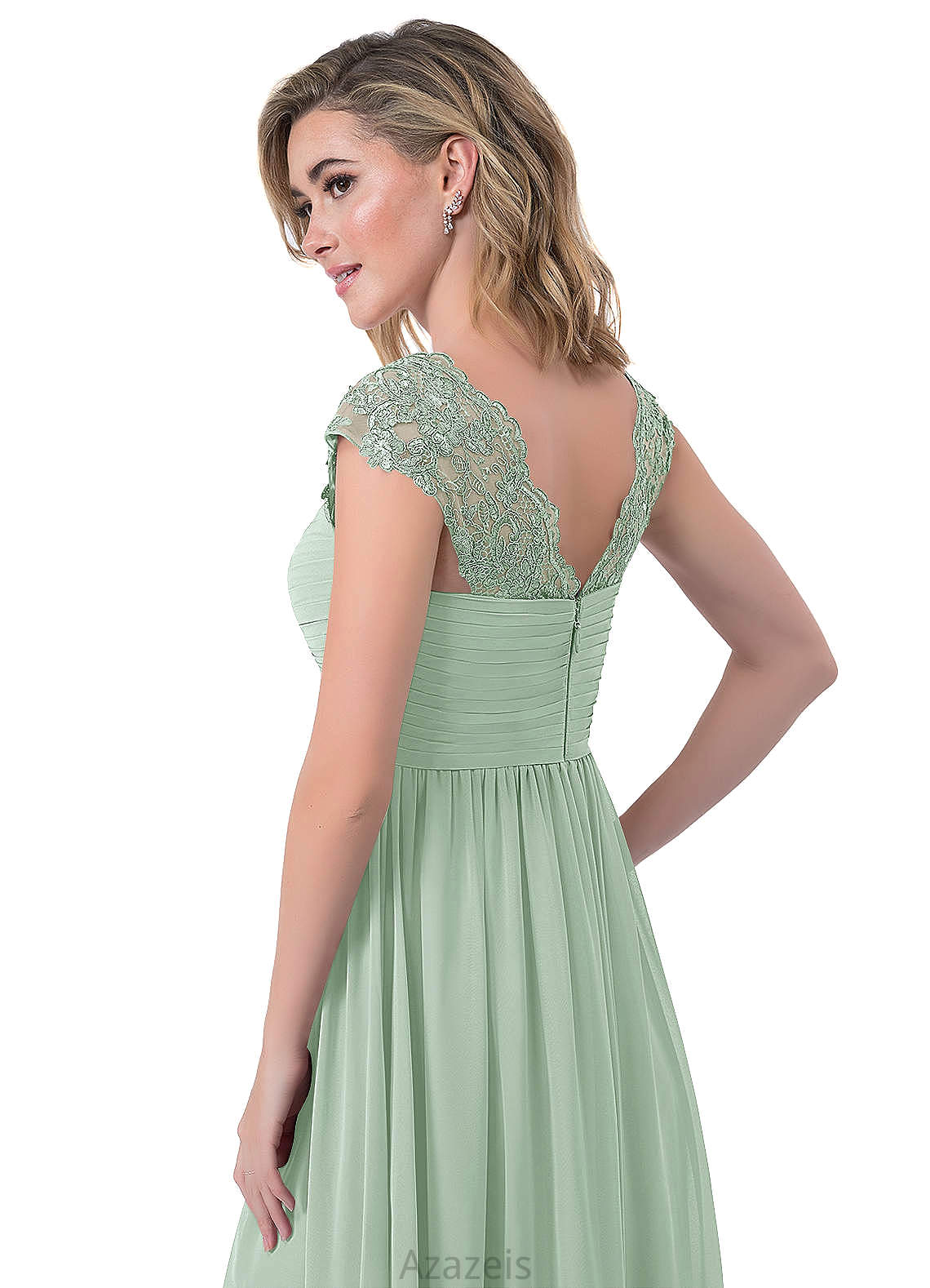 Averie Sleeveless Scoop Natural Waist Floor Length A-Line/Princess Bridesmaid Dresses