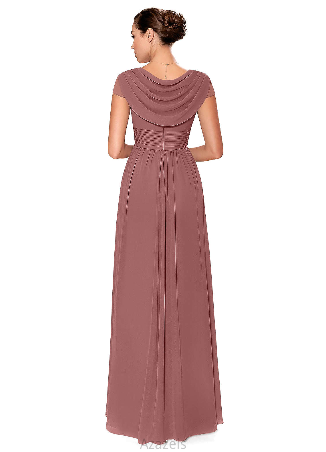Reagan Spaghetti Staps Natural Waist Trumpet/Mermaid Sweep-Brush Train Spandex Sleeveless Bridesmaid Dresses