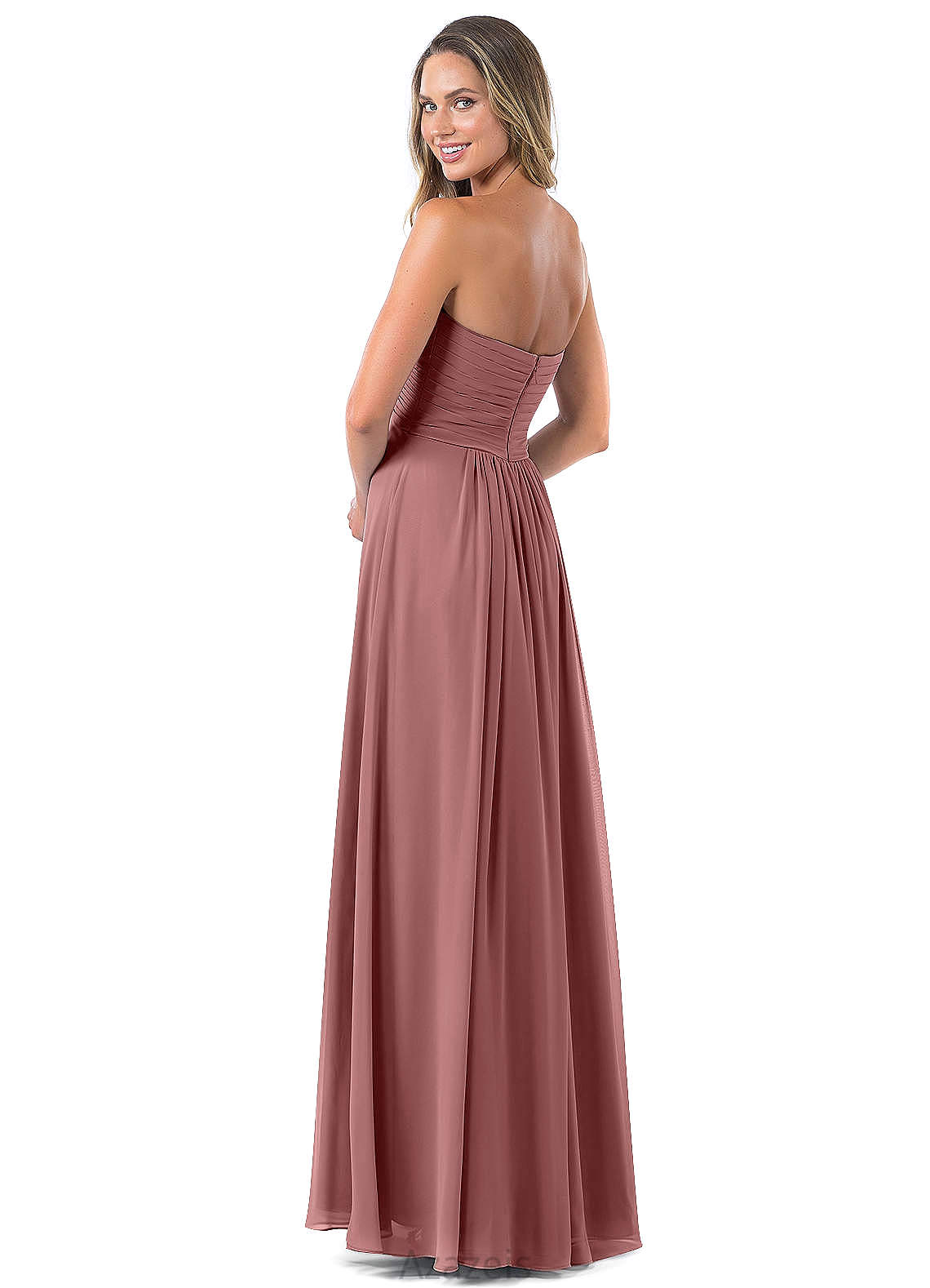 Elena Natural Waist Floor Length Spaghetti Staps A-Line/Princess Sleeveless Bridesmaid Dresses