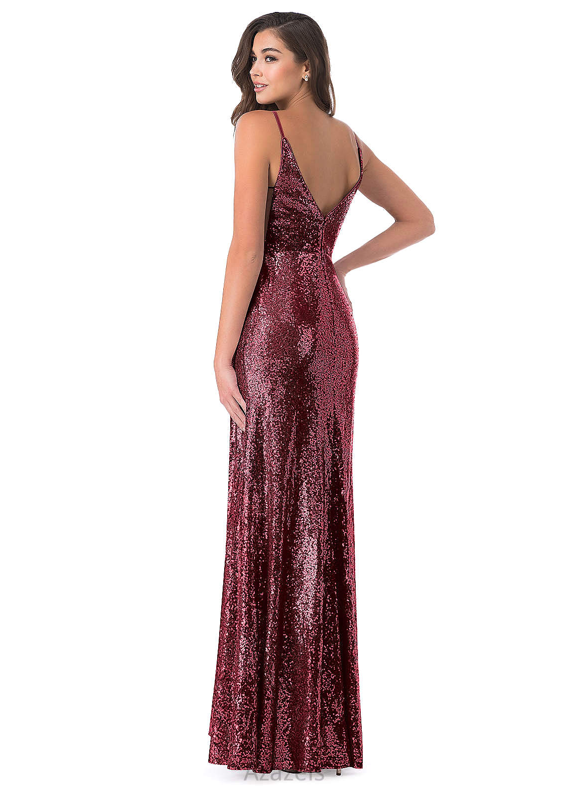 Nicole Floor Length V-Neck Sleeveless A-Line/Princess Bridesmaid Dresses