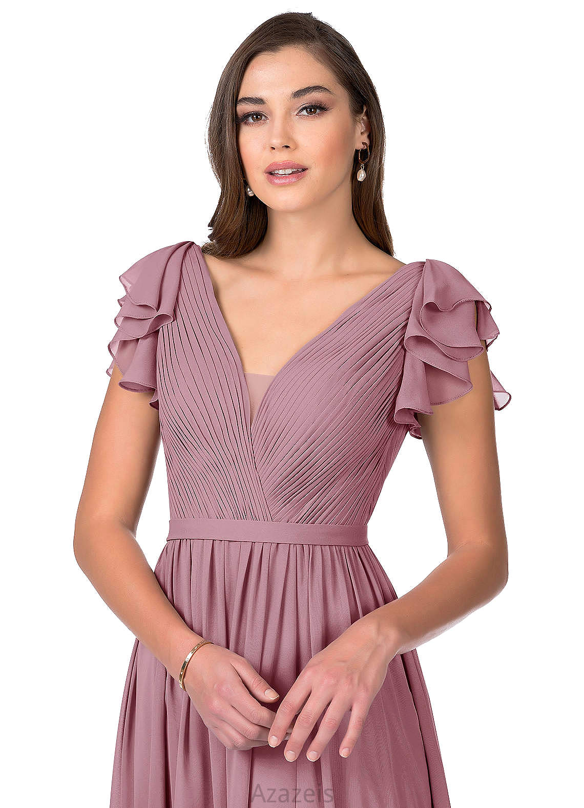 Danna Natural Waist Scoop Sleeveless Trumpet/Mermaid Floor Length Bridesmaid Dresses