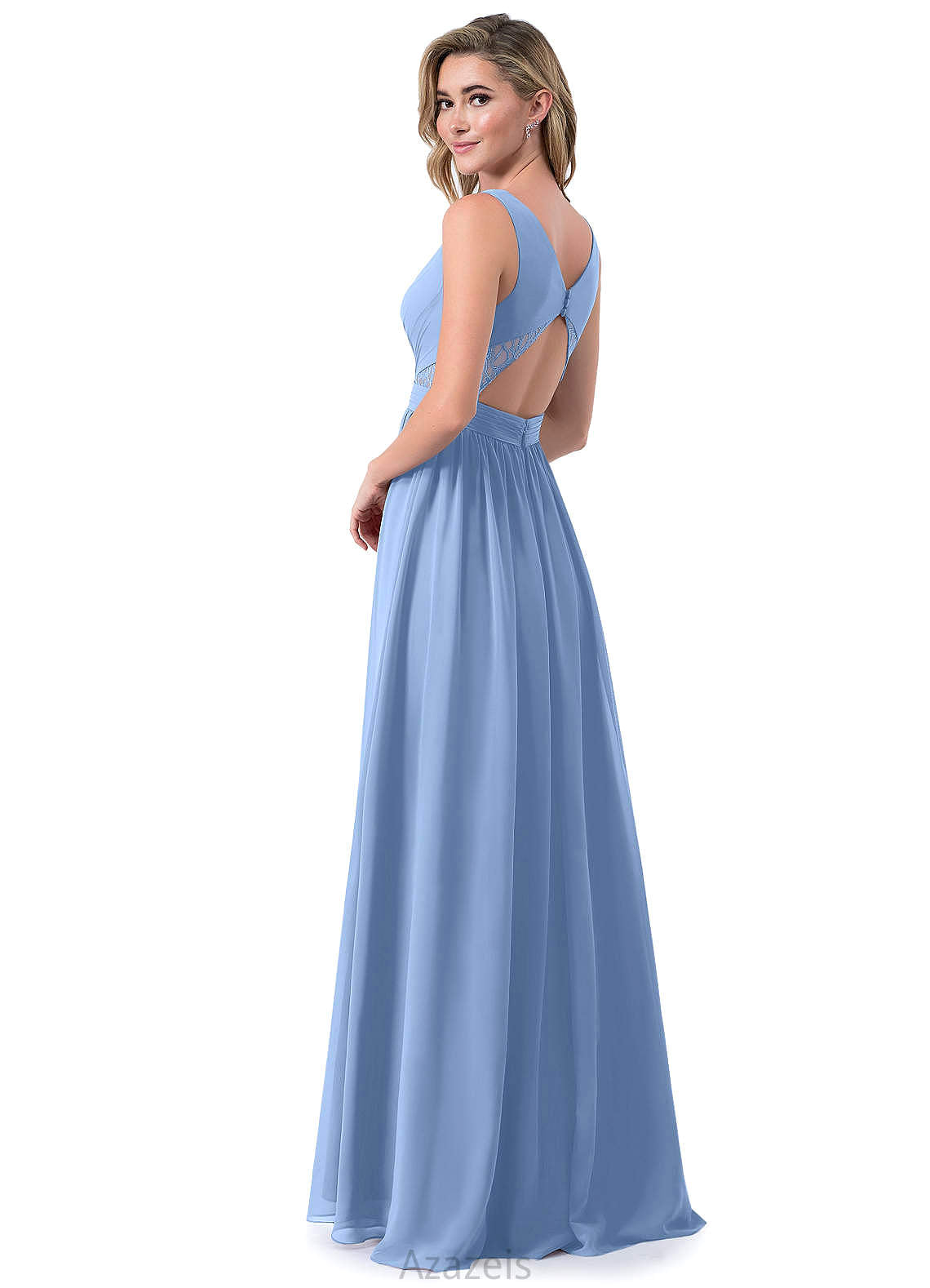 Jada A-Line/Princess Floor Length Sleeveless Spaghetti Staps Natural Waist Bridesmaid Dresses