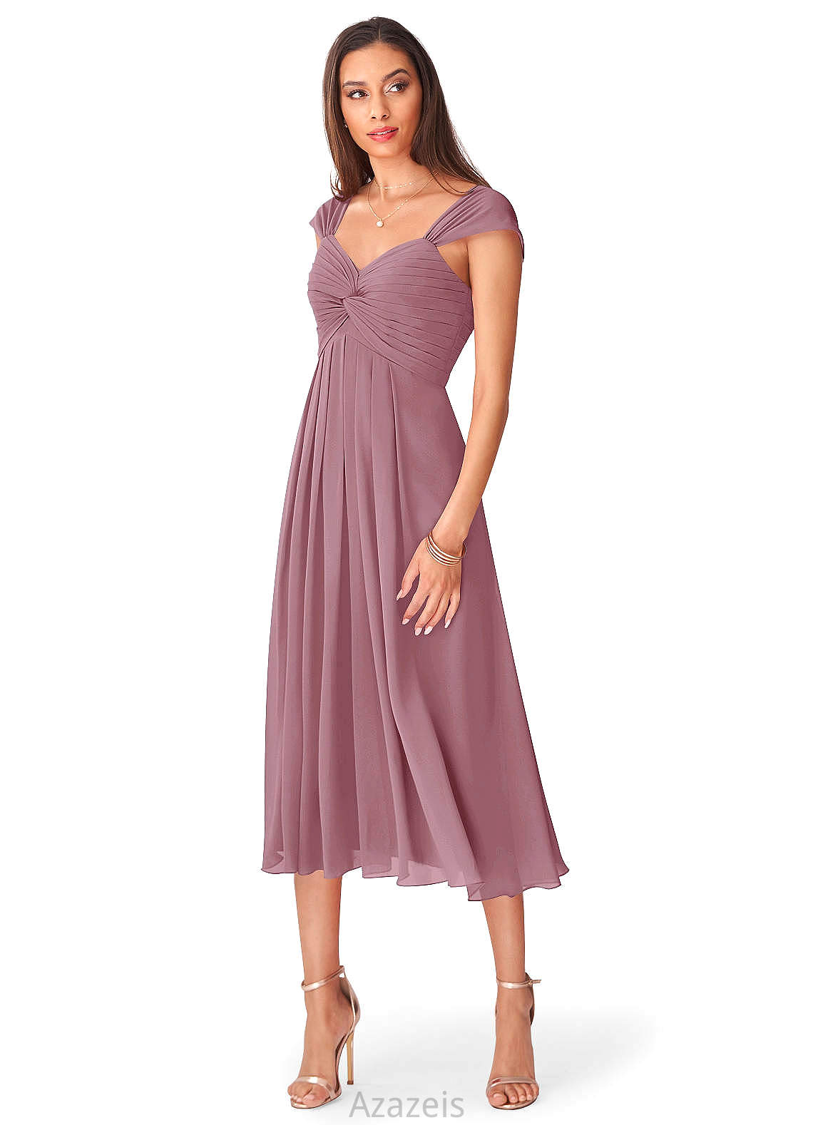 Faith Straps Natural Waist A-Line/Princess Sleeveless Floor Length Bridesmaid Dresses