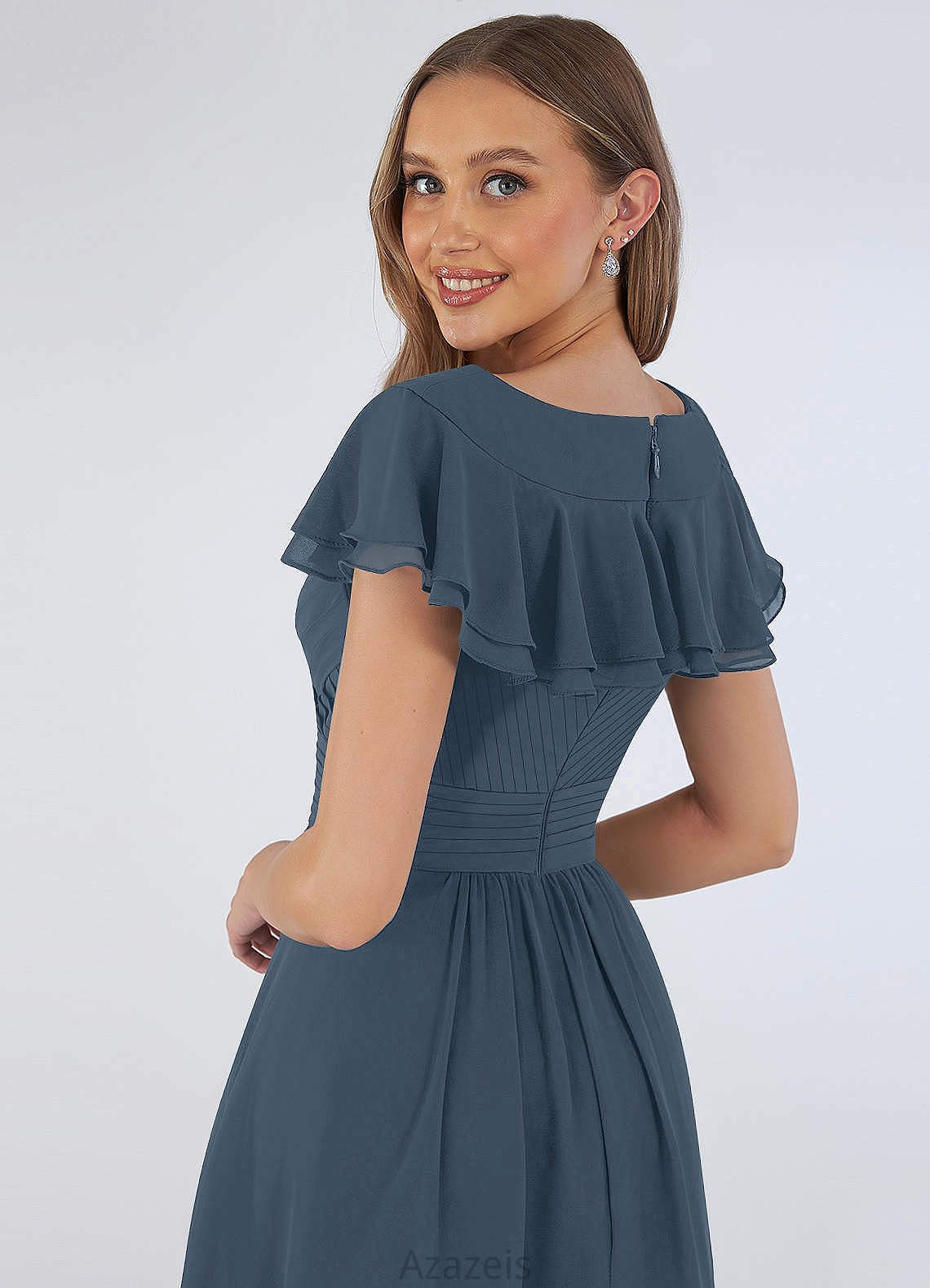 Lorelai V-Neck Floor Length Trumpet/Mermaid Natural Waist Sleeveless Bridesmaid Dresses