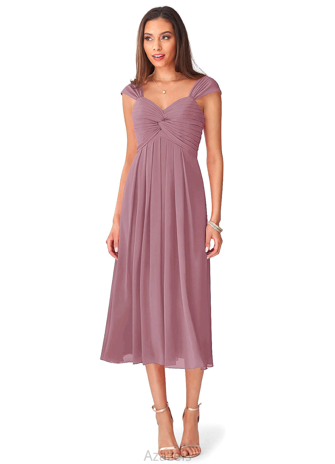 Faith Straps Natural Waist A-Line/Princess Sleeveless Floor Length Bridesmaid Dresses